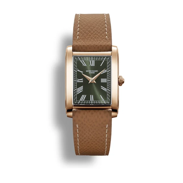 Monchardwatches etape-olivegreen-gold kol saati