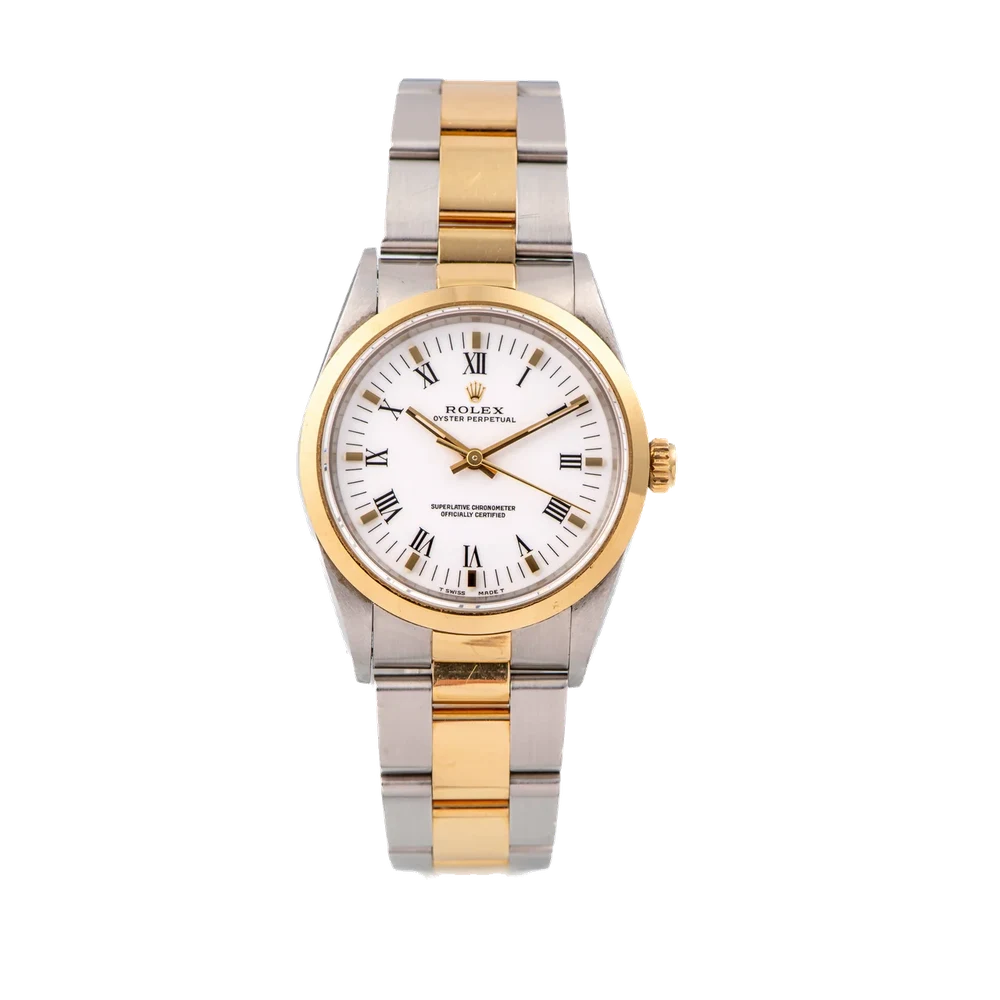 Rolex Ref. 14203, Oyster perpetual, Superlative chronometer officialy , Gold and stainless-steel 34 mm kol saati