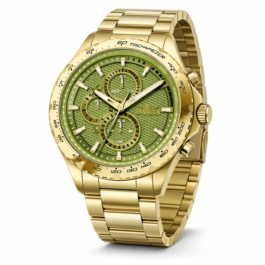 Invicta Aviator Watch - 44mm. Gold (50107) 44 mm kol saati