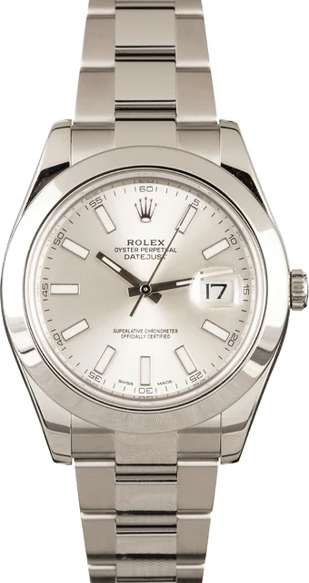 Rolex Datejust II Silver Dial 116300SSO kol saati