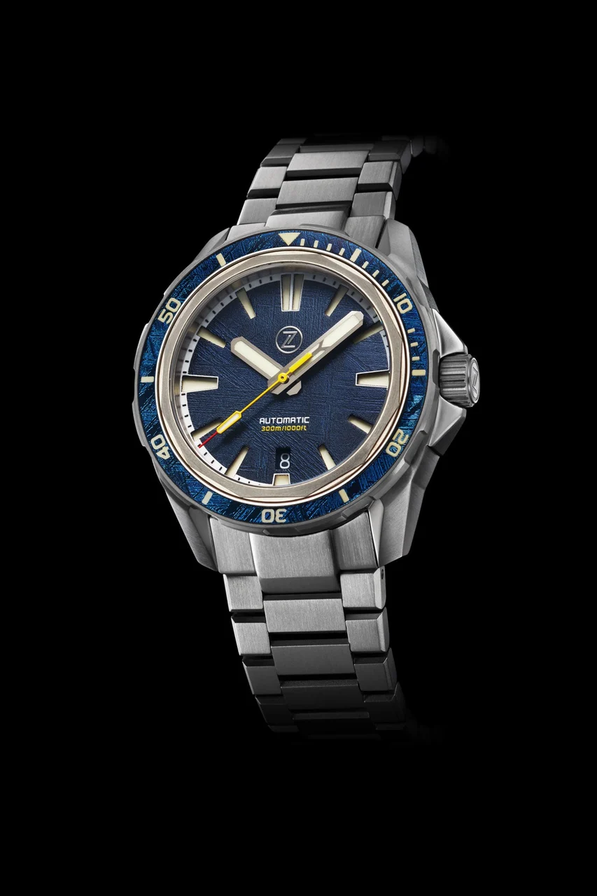 Zelos Swordfish Ti 42mm Blue Meteorite 42 mm kol saati