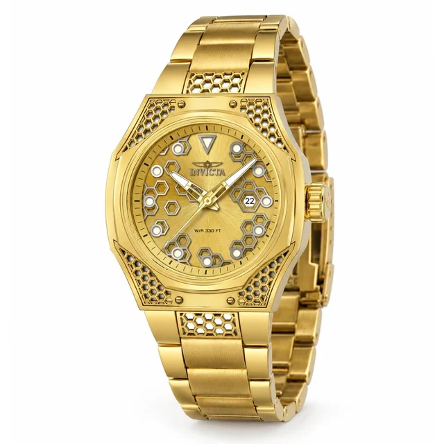 Invicta Akula Hexa X Watch - 48mm. Gold (50069) kol saati
