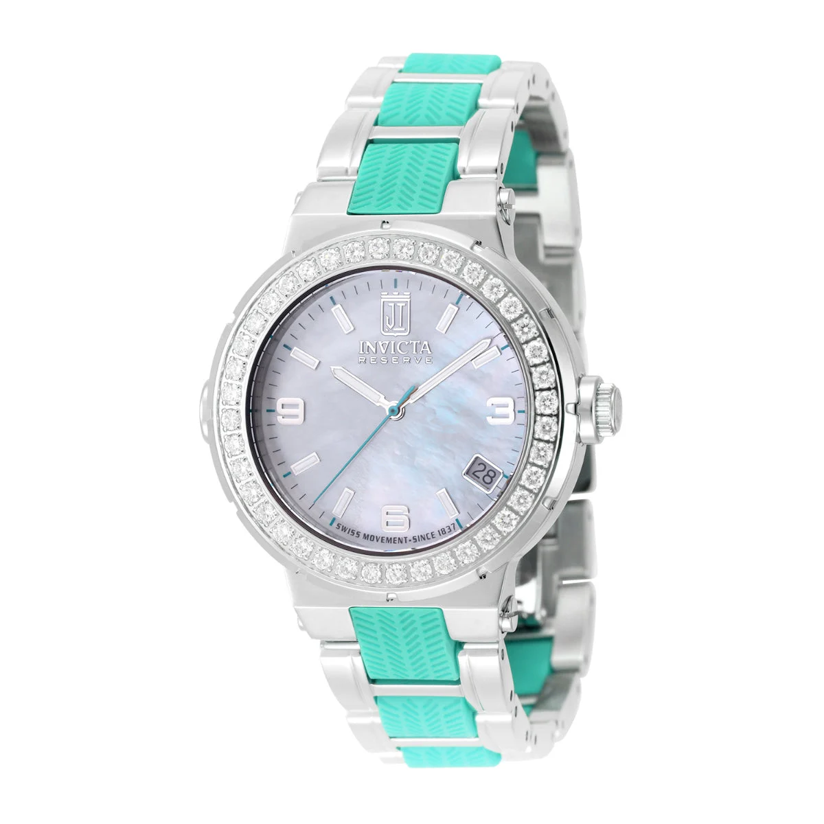 Invicta Auraglyph 1.4 CT LG Diamond Watch - 36mm, Tiffany Blue, Steel (51357) 36 mm kol saati