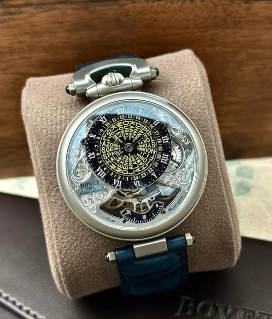 Bovet Orbis Mundi Sanblasted Titanium Aventurine World Time kol saati