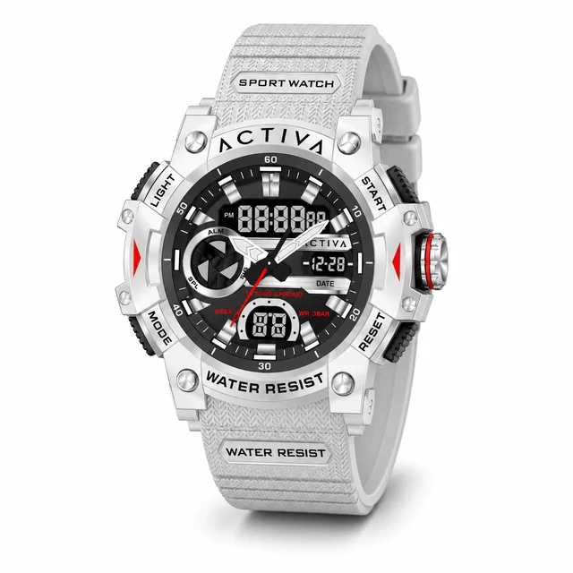 Activa Invicta Digital Watch - 50mm. White (ACW8086-002) kol saati