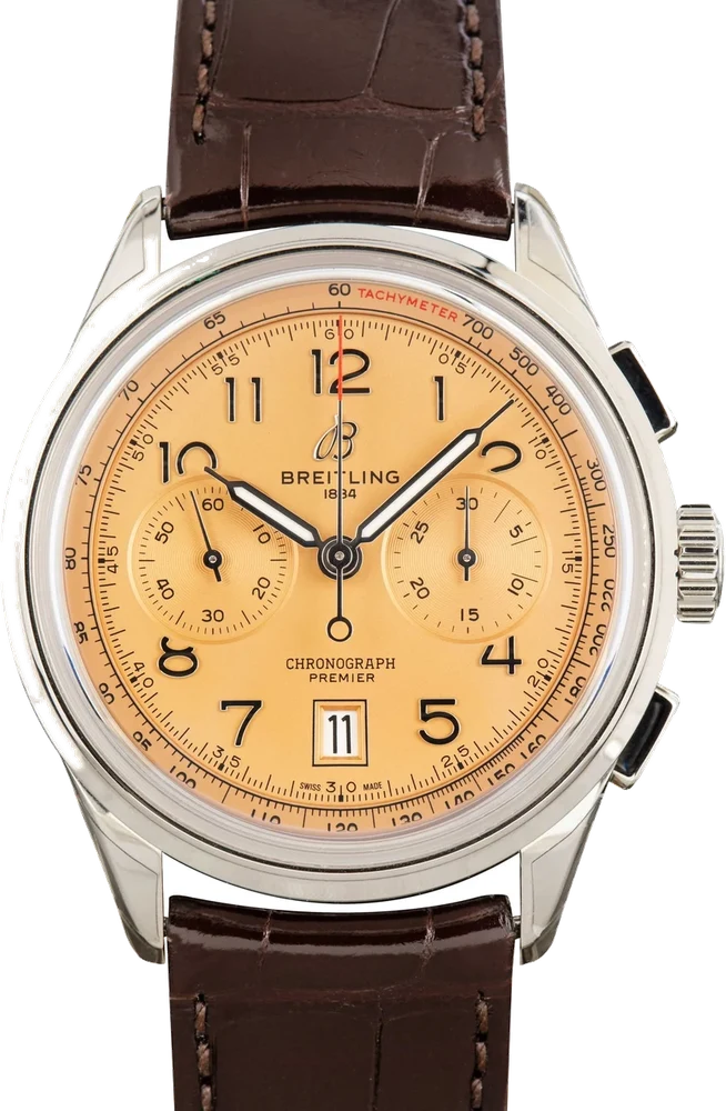 Breitling Copper Dial Premier B01 Chronograph 42 AB0145331K1P1 42 mm kol saati