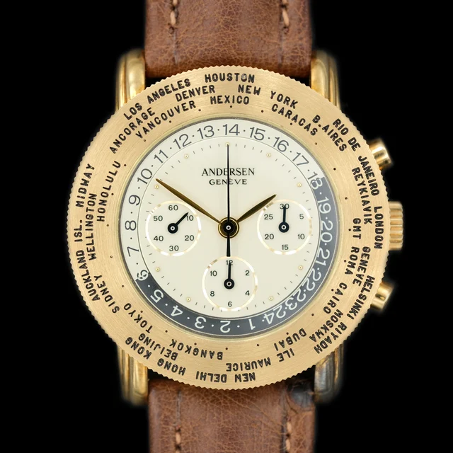rvmusa Andersen Geneve World Time Chronograph from 1990 kol saati