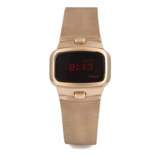 Pulsar PULSAR, REF. 7408, TIME COMPUTER, YELLOW GOLD kol saati