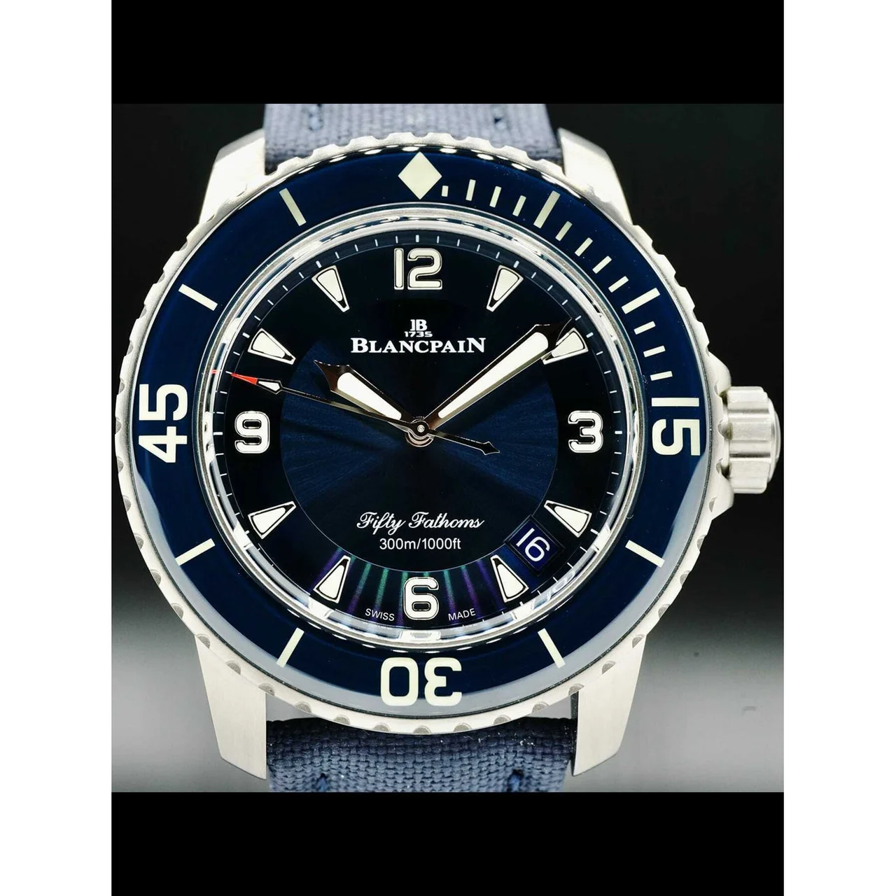 Blancpain Fifty Fathoms Blue 5015 12B40 O52A 210000033517 45 mm kol saati