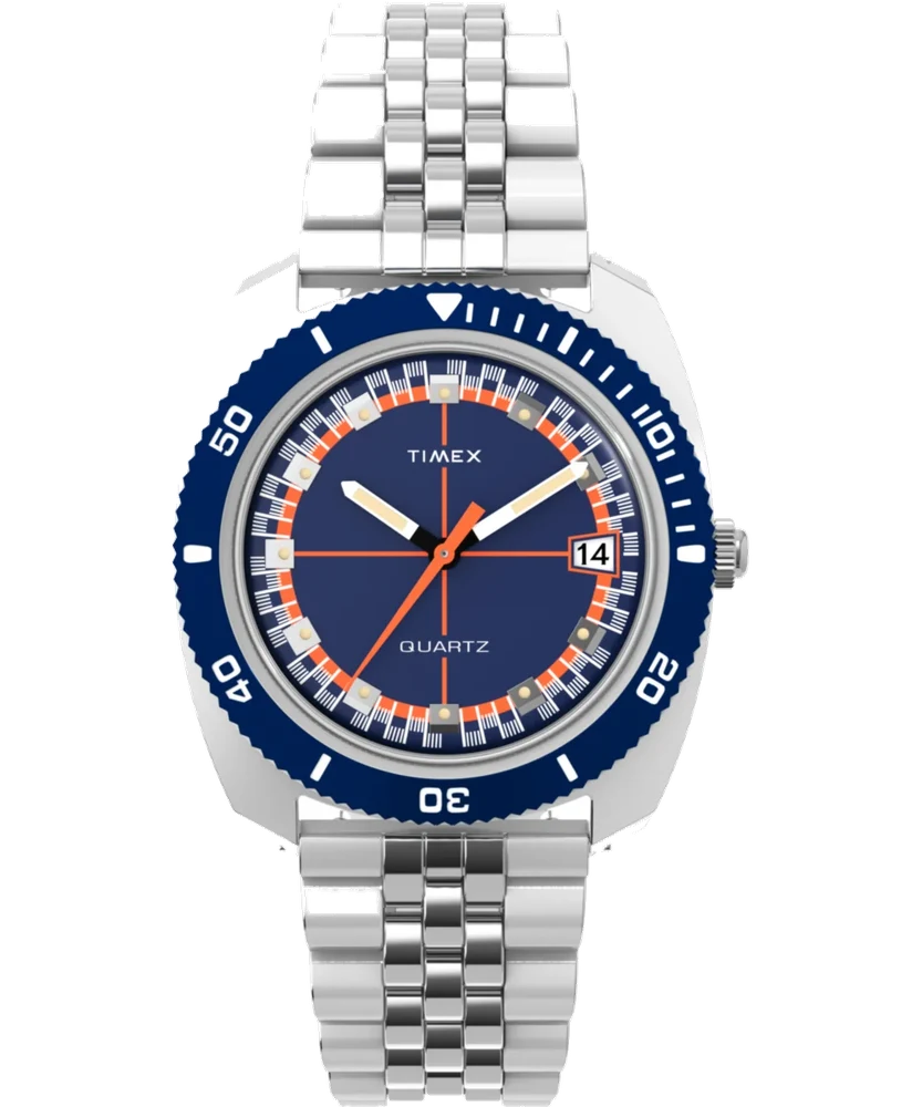 Timex Velocity 36mm Stainless Steel Bracelet Watch TW2Y44400 36 mm kol saati
