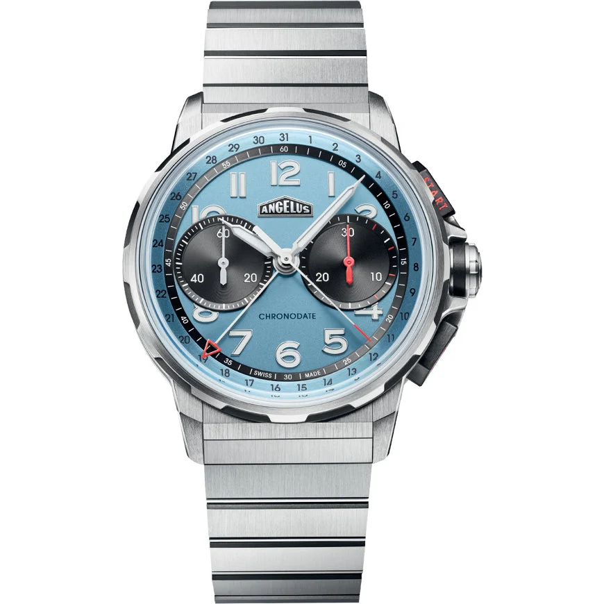 Angelus Chronodate Titanium Ice Blue 0CDZF.U03A.M009T kol saati