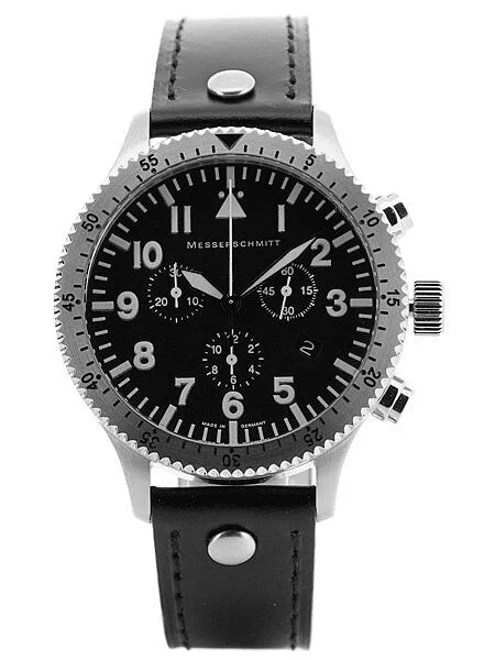 Messerschmitt Scratch and Dent - Aviator's Chronograph Watch #ME5030L-SND kol saati