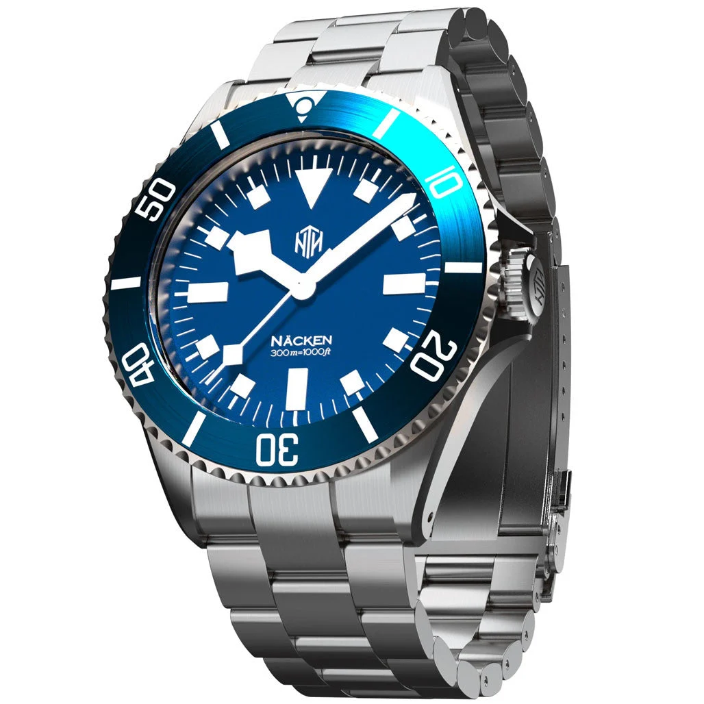 NTH Näcken 300-Meter Hi-Beat Automatic Dive Watch with an AR Sapphire Crystal #WW- -NMEN WW-NTH-NMEN 48 mm kol saati