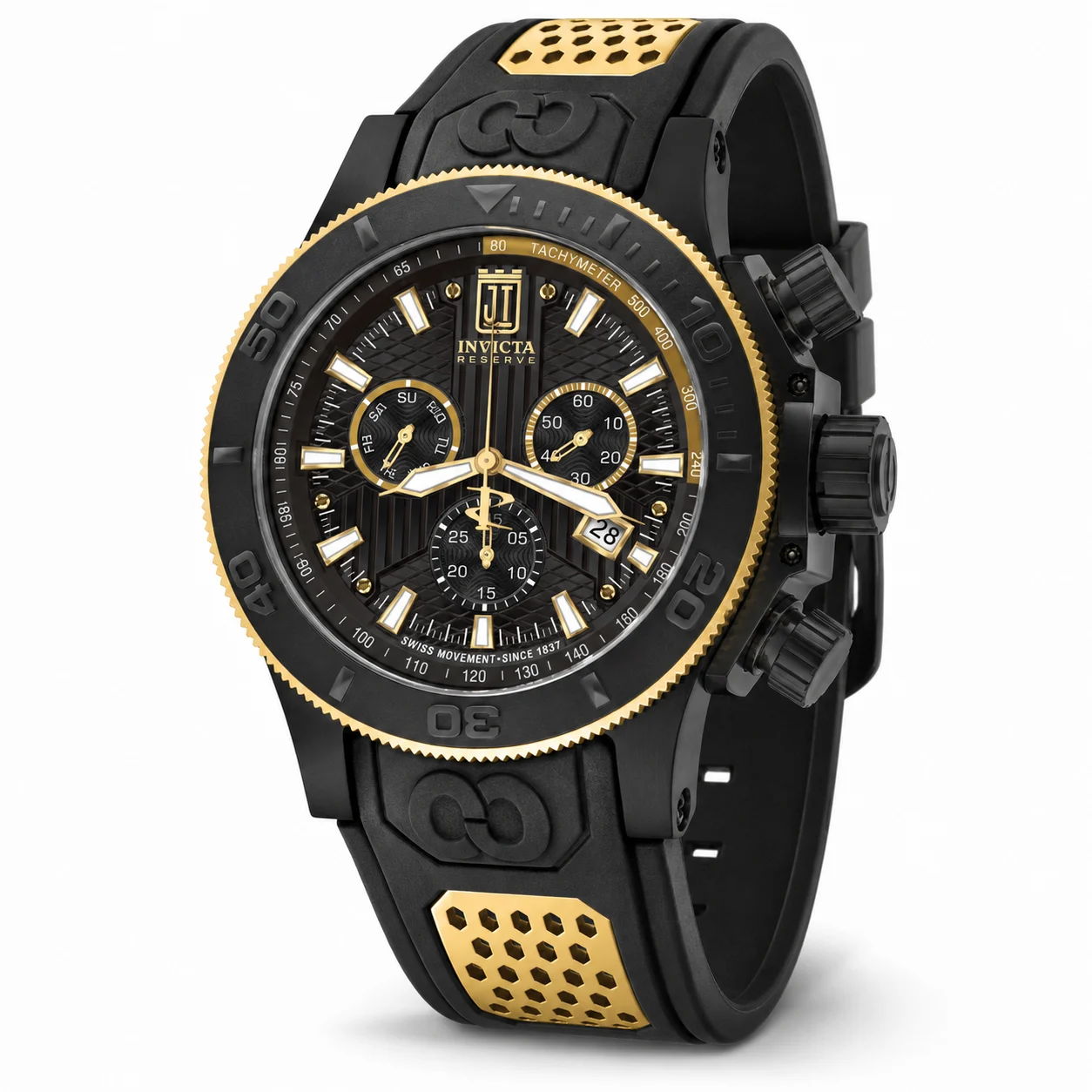 Invicta Maltic Swiss Ronda Z60 Caliber Watch - 52mm, Black (51306) 52 mm kol saati
