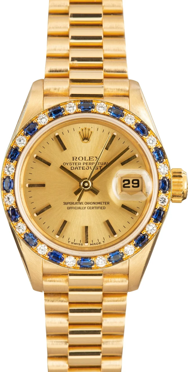 Rolex President 69198 Sapphire & Diamond Bezel 26 mm kol saati