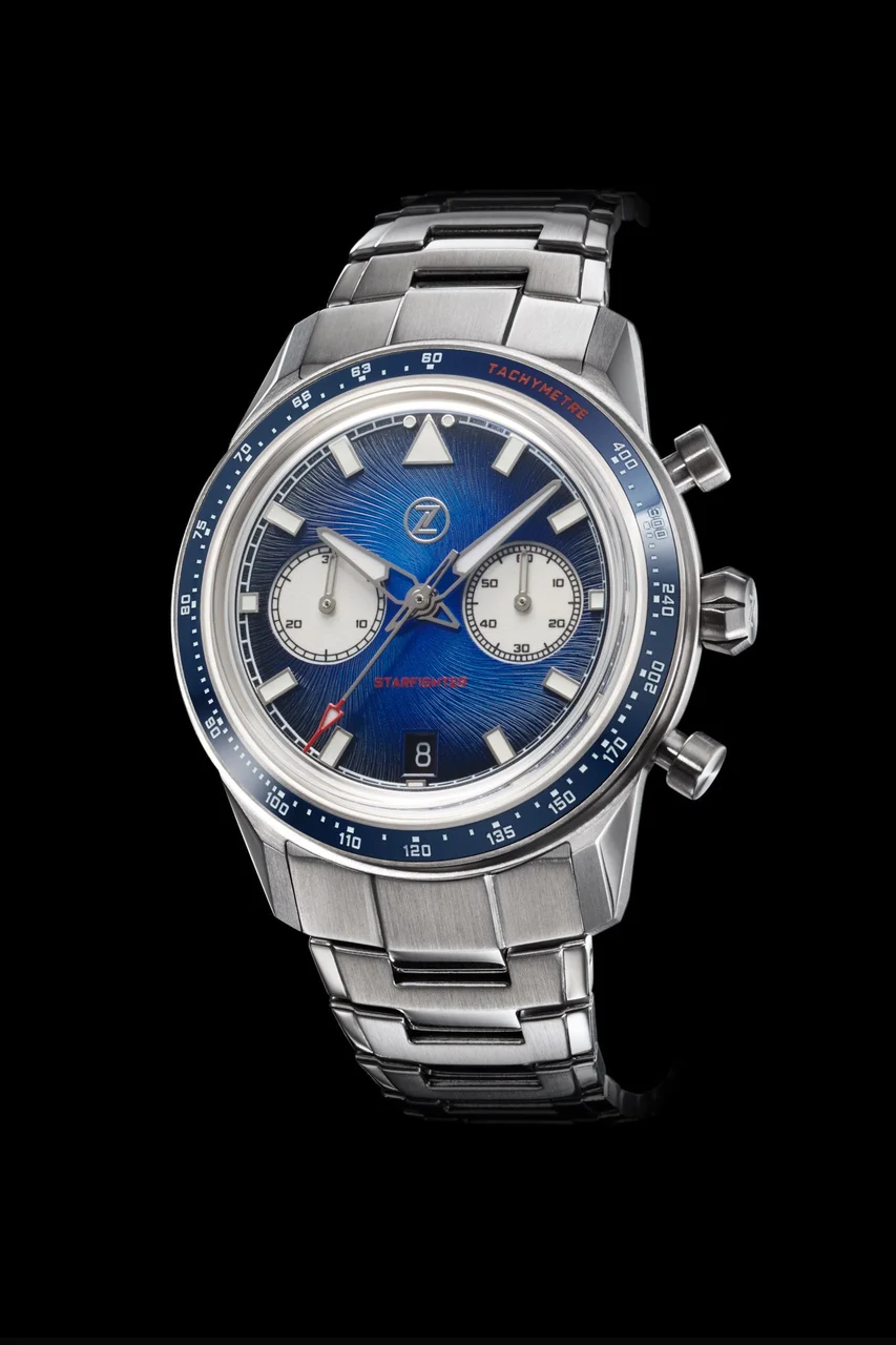 Zelos Starfighter Chronograph 'Midnight Blue' 41 mm kol saati