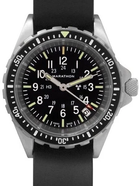 Marathon Scratch and Dent - (Medium) Swiss Made, TSAR Quartz Military Divers Watch with Sa