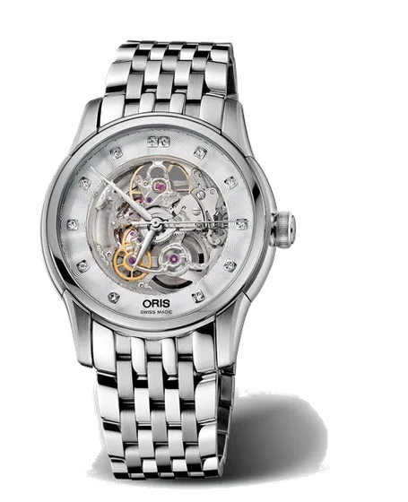 Oris Artelier Skeleton Diamonds 01 734 7670 4019-07 8 21 77 kol saati