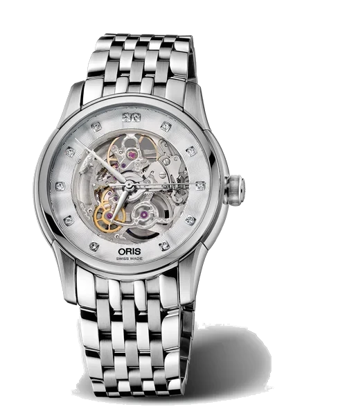 Oris Artelier Skeleton Diamonds 01 734 7670 4019-07 8 21 77 40.5 mm kol saati