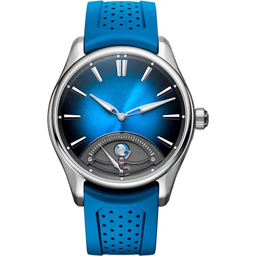 H. Moser & Cie. - Moser & Cie. Pioneer Retrograde Seconds Midnight Blue 3250-1200 kol saati