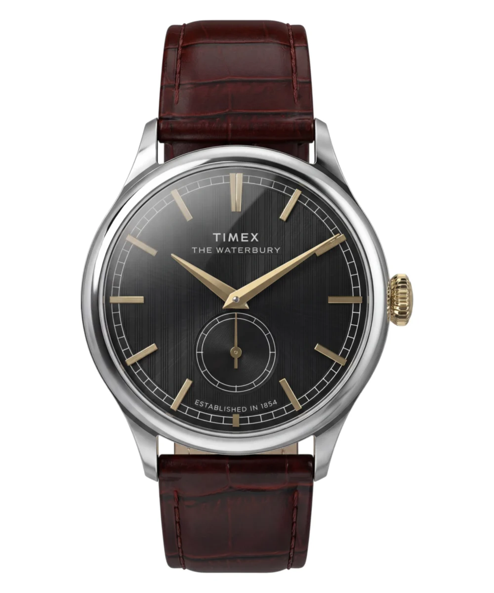 Timex Waterbury Classic Sub-Second 39mm Leather Strap Watch TW2Y92100VQ 39 mm kol saati