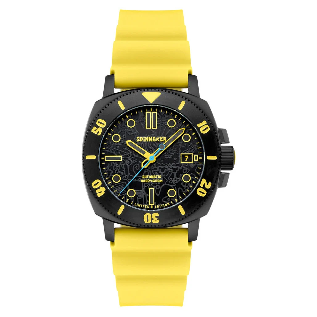 Spinnaker Hull Diver Automatic SpongeBob SquarePants Limited Edition Yellow SpongeBob #SP-5147-01 kol saati