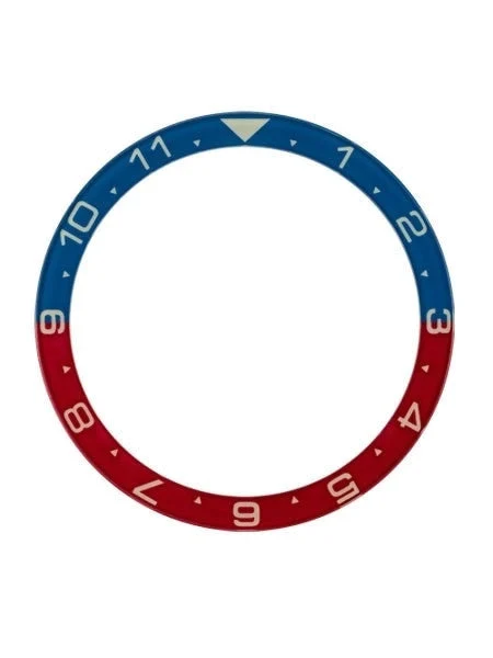 Islander Dual-Time Blue-Red Luminous Sapphire Bezel Insert for Seiko SKX007, SKX009, SKX011 #C28 kol saati
