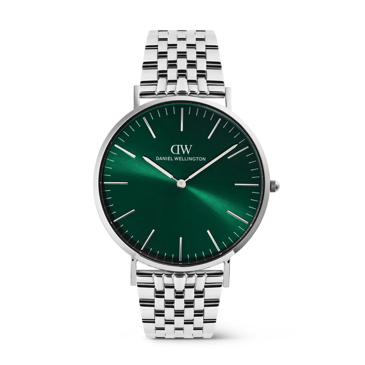 DANIEL WELLINGTON Classic 7-Link Emerald Silver DW00101022 40 mm kol saati
