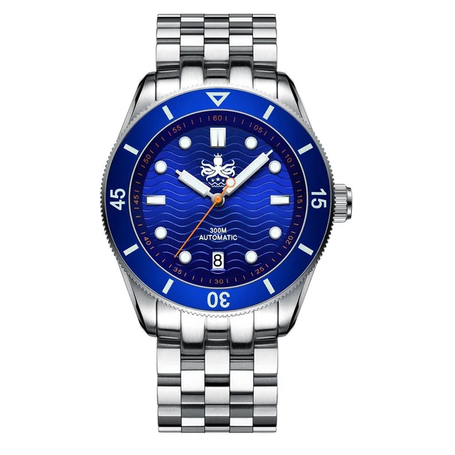 Phoibos Wave Master 300-Meter Automatic Dive Watch with AR Sapphire Crystal #PY010B kol sa