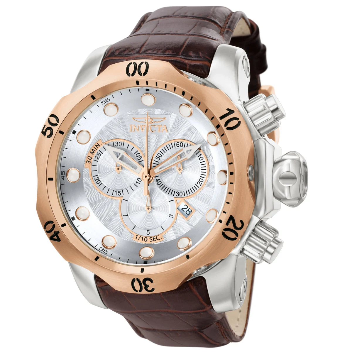 Invicta Reserve Venom Swiss Ronda Z60 Caliber Watch - 53.7mm, Brown (0359) kol saati