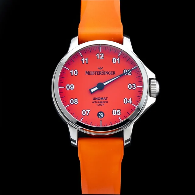 Meistersinger Unomat Orange 210009N32739 kol saati