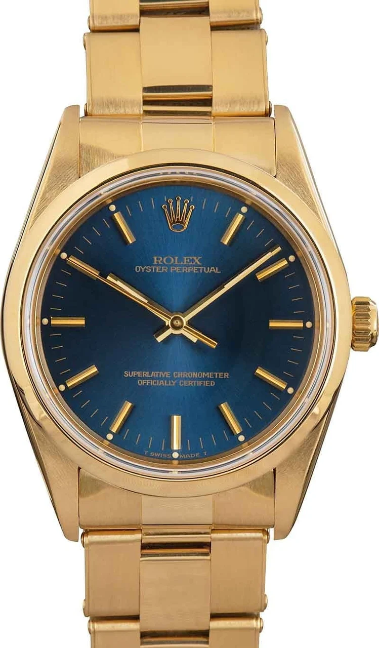 Rolex Oyster Perpetual 14208 Yellow Gold kol saati