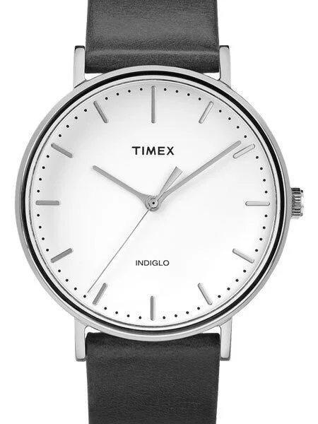 Timex Fairfield Quartz Watch with White Dial and INDIGLO Night-Light #TW2R26300VQ 41 mm kol saati