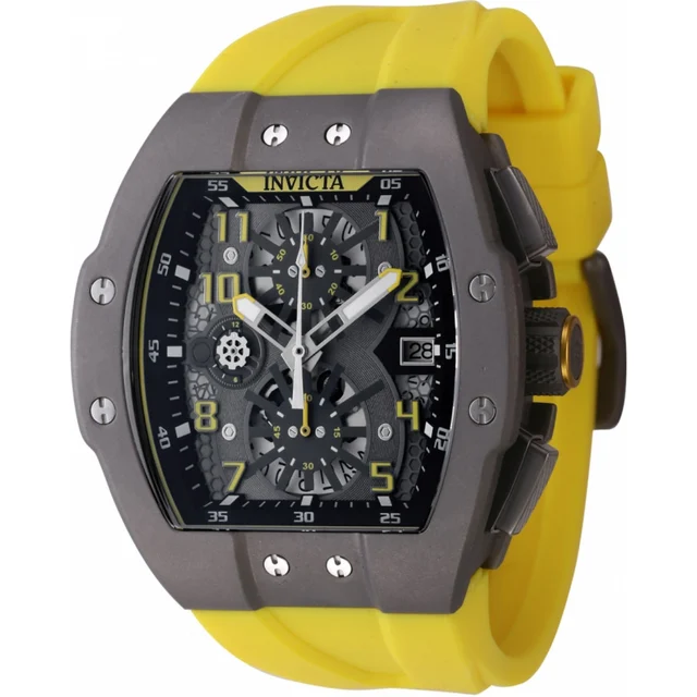Invicta Titanium Racing Watch - 47mm, Yellow (47188) kol saati