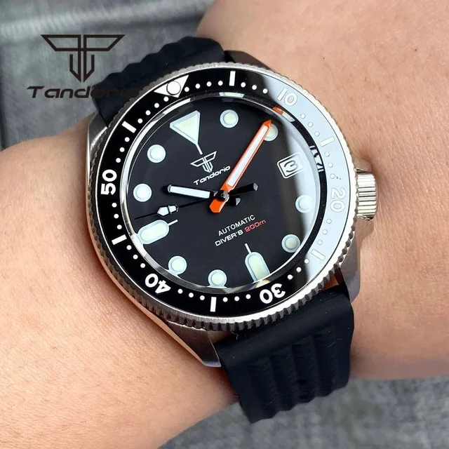 Tandorio skx dive watch TD201 37mm NH35A 20bar Automatic Sapphire Rotating Bezel 14:200005