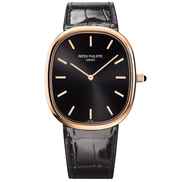 Patek Philippe Golden Ellipse Rose Gold with Black Dial kol saati