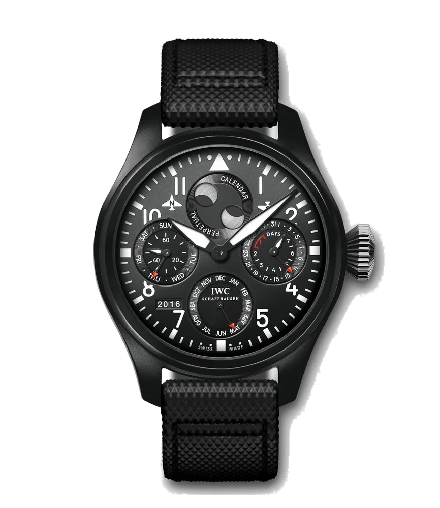 IWC Big Pilots Watch Perpetual Calendar Top Gun IW502902 48.6 mm kol saati