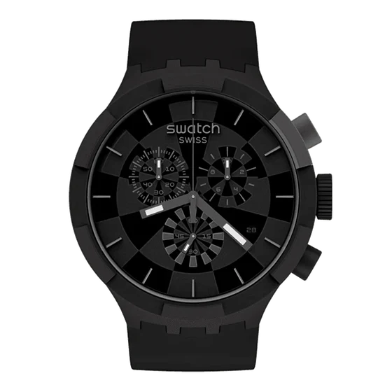 Swatch Checkpoint Black SB02B400 kol saati