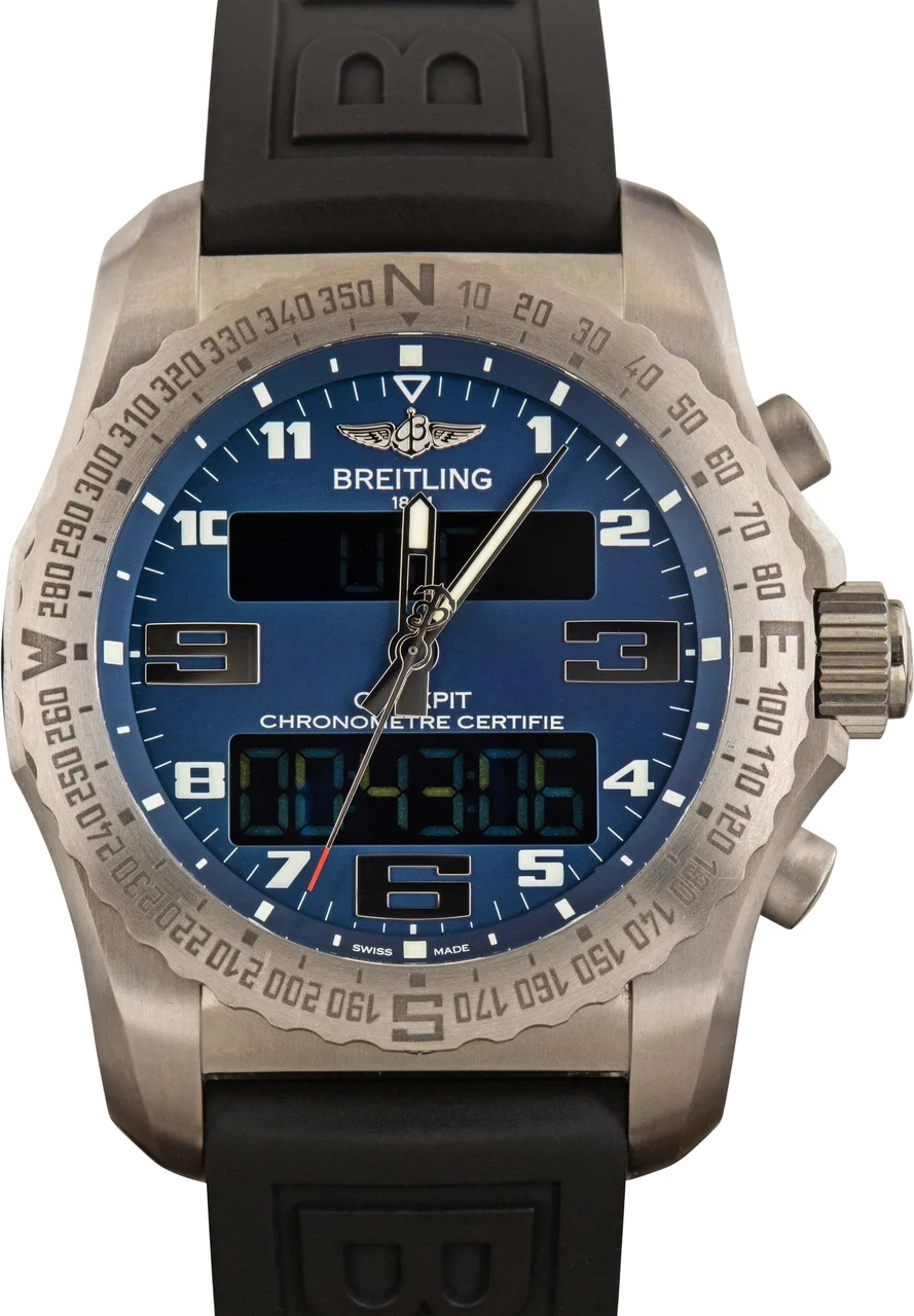 Breitling Cockpit B50 Titanium Blue Dial EB501019/C904 46 mm kol saati