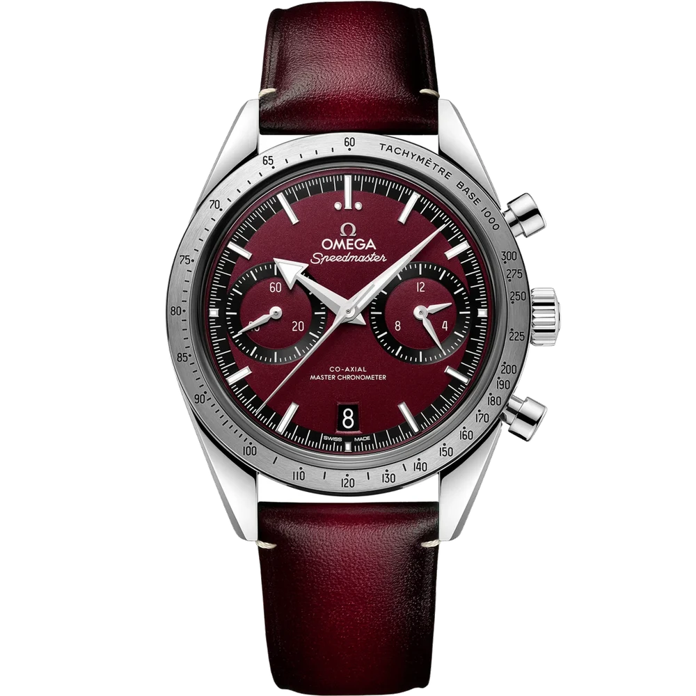 OMEGA Speedmaster '57 40.5 mm, steel on leather strap 332.12.41.51.11.001 40.5 mm kol saati