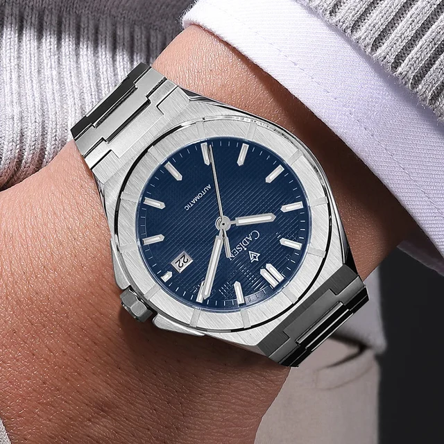 Tandorio CADISEN Dress Watch C8242 40MM AR Sapphire Miyota 8215 Movt Royal Oak Mod 14:175#