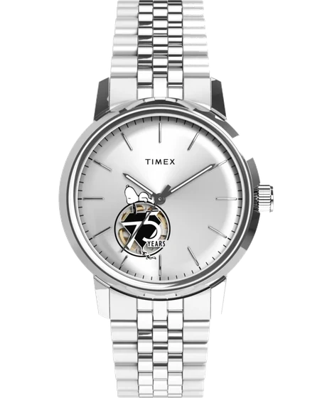 Timex Peanuts® x Marlin® Automatic 75th Anniversary 40mm Stainless Steel Bracelet Watch TW