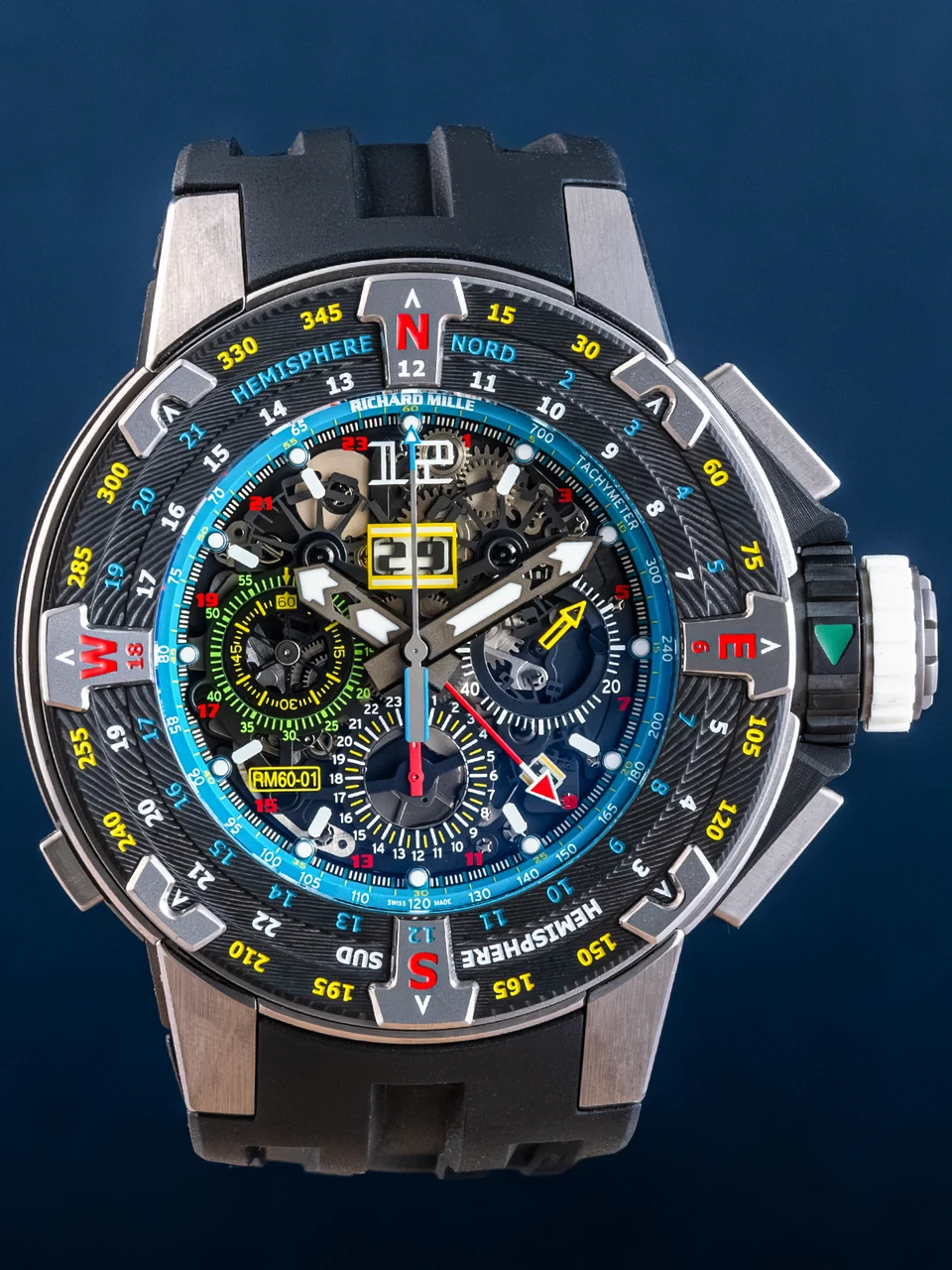 Richard Mille Flyback Chronograph Les Voiles de St Barth Ref 47 mm kol saati