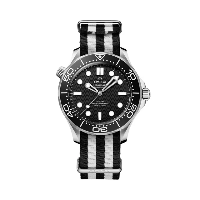 OMEGA Seamaster Diver 300M 42mm - Black on Fabric Strap O21032422001005 kol saati