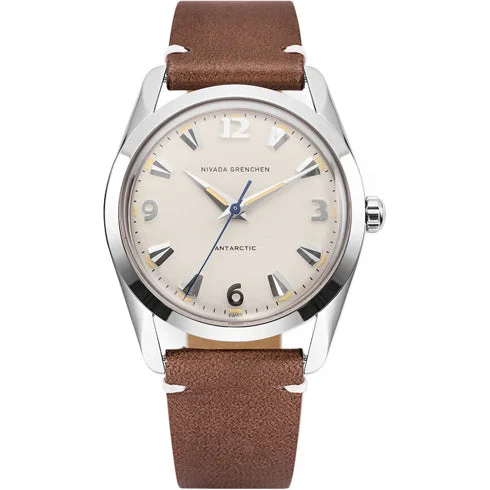 Nivada Grenchen Antarctic 35mm Eggshell Beige Luminova 35001M14 35 mm kol saati