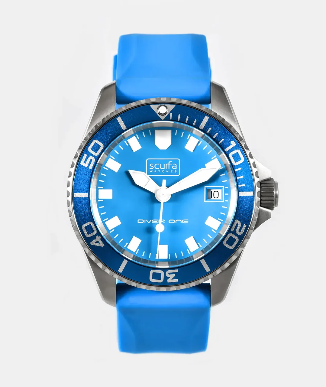 Scurfawatches D1-500-TITANIUM-LIGHT-BLUE-24 40 mm kol saati