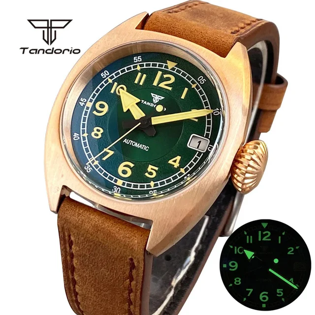 Tandorio Bronze Military TD102B Identity Crisis NH35 Domed AR Sapphire 36mm 20BAR 14:35068