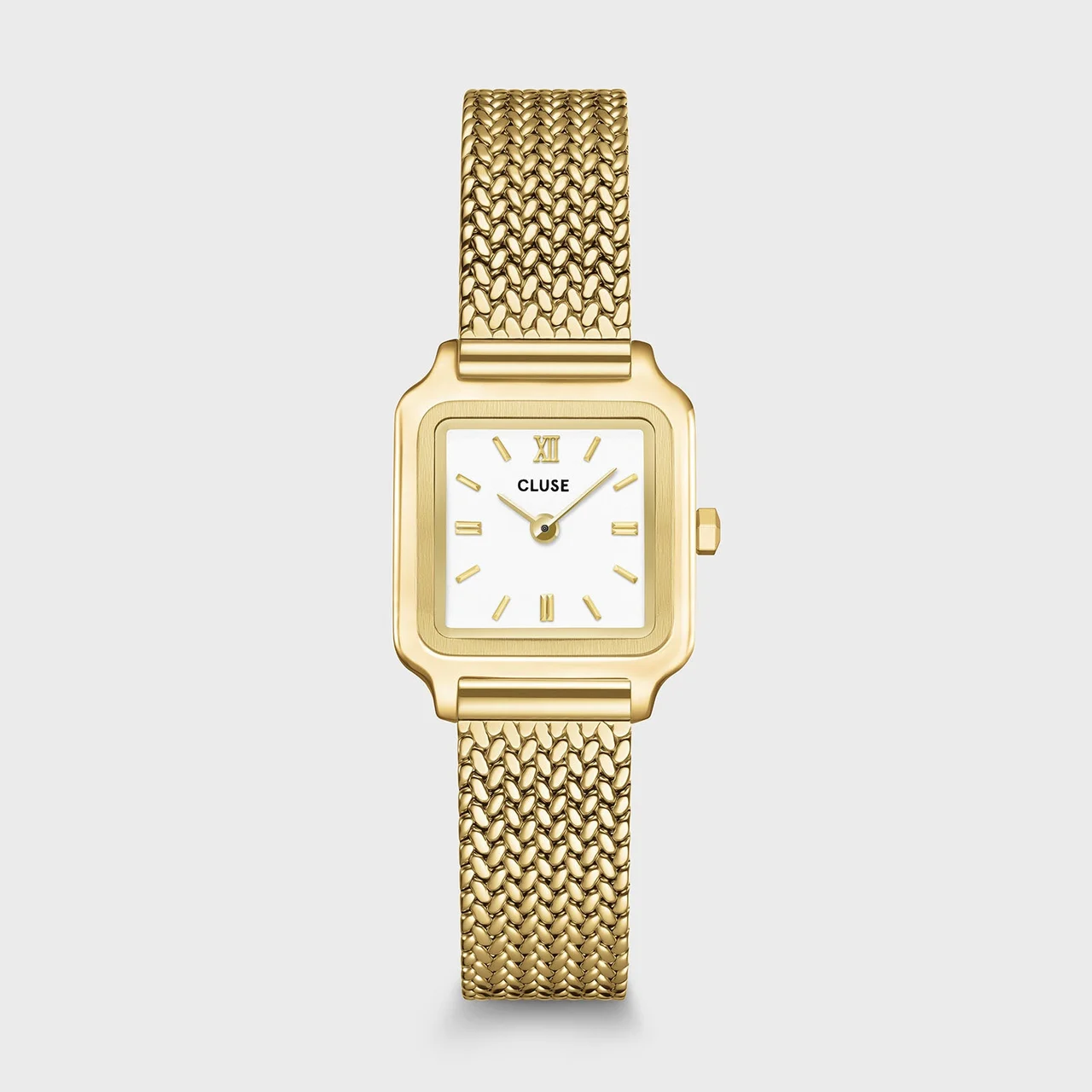 CLUSE Gracieuse Mini Watch Mesh, White, Gold Colour CW15509 kol saati