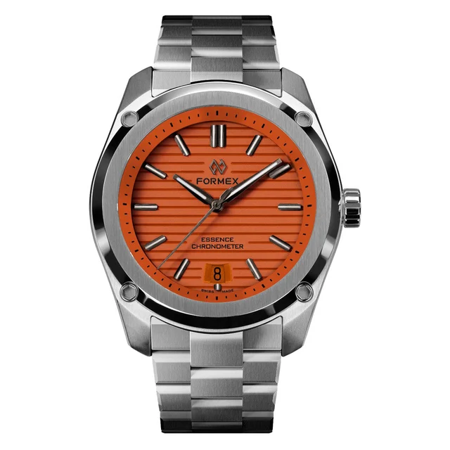 Formex Essence 39mm Swiss Splash Automatic Chronometer with Sunset Orange Dial #0333-1-666