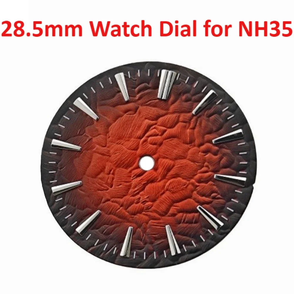 Tandorio Watch Dial Stone Grain NH36 Surface Diving Watch Using Modified Mechanical Watch Face Exquisite Dials 1005009053336228-B 28.5 mm kol saati